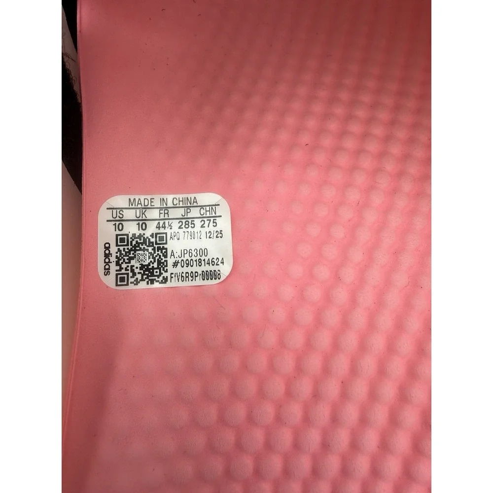 Adidas Originals Adislide Mens Size 10 Pink Black Slip On Slide Comfort JP6300